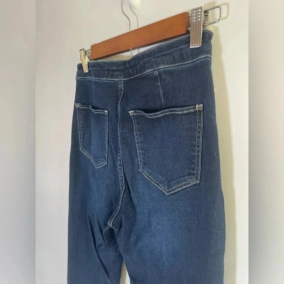 KanCan High Rise Extreme Flare Jeans 5 26x32” Dark Wash Denim Bell Bottoms 0050 - Picture 6 of 12